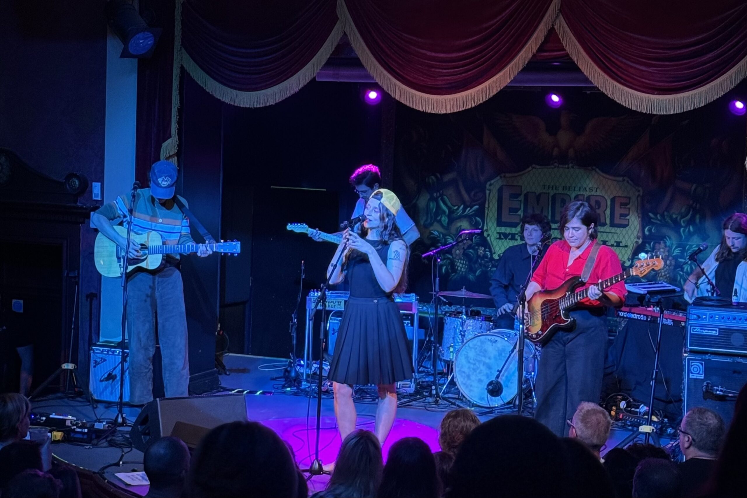 Waxahatchee performing the song "3 Sisters" during their sold-out concert at the Empire Music Hall in Belfast on Wednesday July 31, 2024.